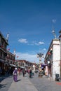 Barkhor the commercial center and busiest street nter and busiest street in Lhasa Tibet